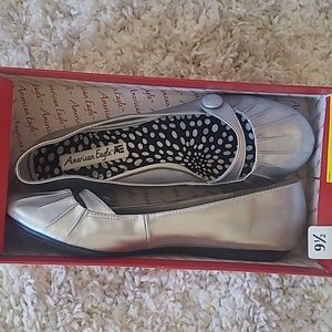 American Eagle by payless silver colored flats size 9.5